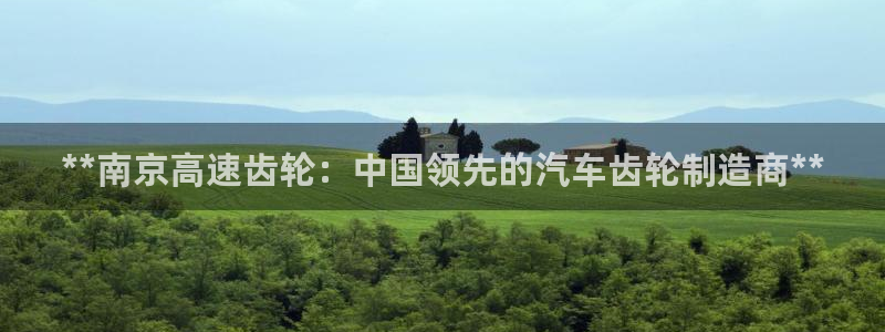 彩神争霸官方下载2017：**南京高速齿轮：中国领先的汽车齿轮制造商**