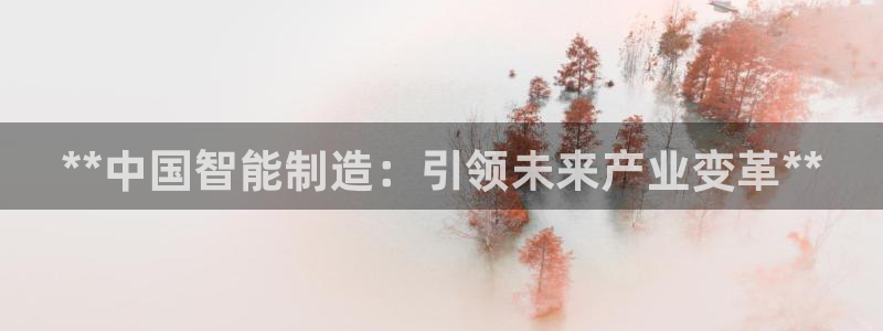 彩神v彩搜狗：**中国智能制造：引领未来产业变革**