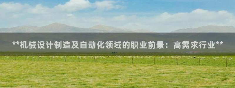 彩神ⅴll是什么样平台：**机械设计制造及自动化领域的职业前景：高需求行业**