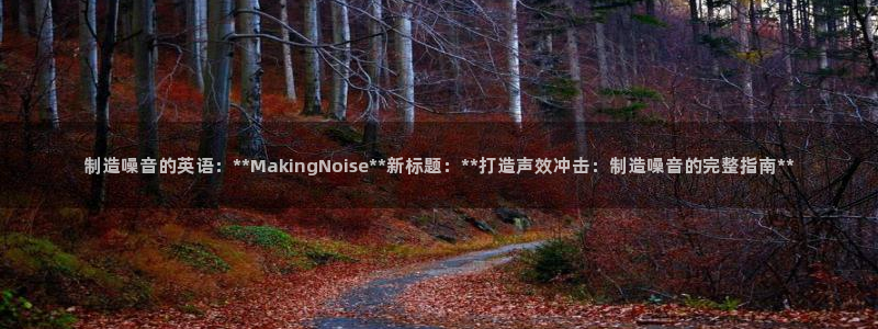 天天赢彩神：制造噪音的英语：**MakingNoise**新
