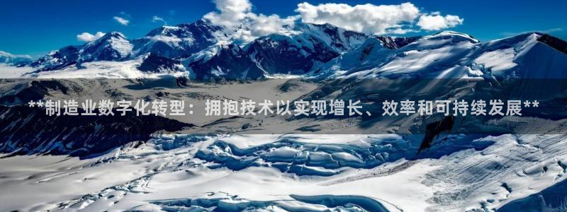 彩神旗下有哪些平台：**制造业数字化转型：拥抱技术以实现增长、效率和可持续发展**