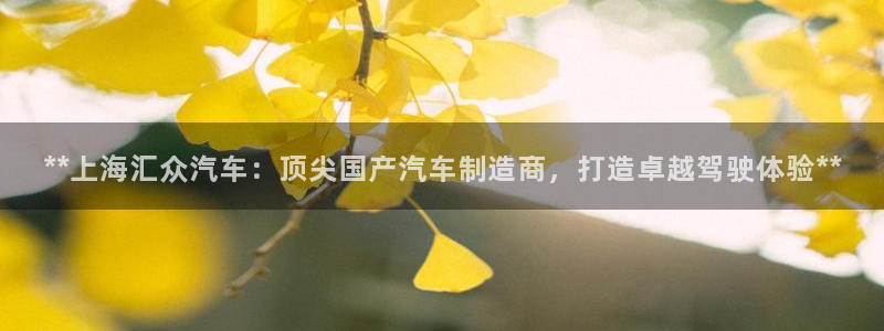 彩神8彩平台官网：**上海汇众汽车：顶尖国产汽车制造商，打造