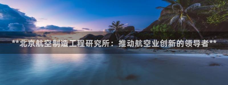 下载彩神通关注金码：**北京航空制造工程研究所：推动航空业创新的领导者**