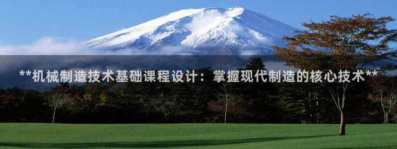 彩神大发cp：**机械制造技术基础课程设计：掌握现代制造的核心技术**