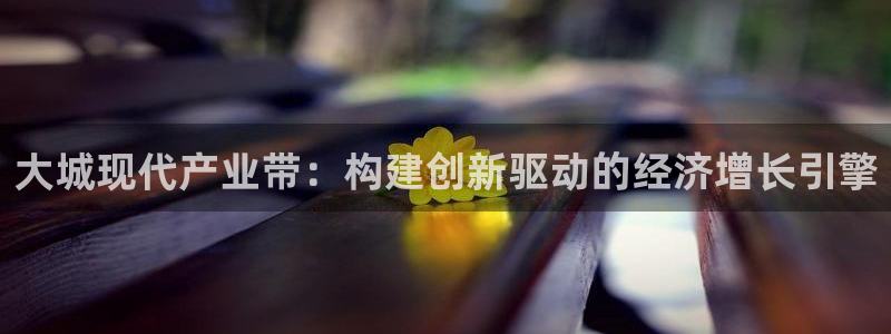 彩神vll购彩大厅大众：大城现代产业带：构建创新驱动的经济增长引擎