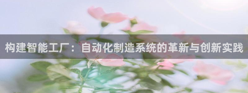 彩神购彩-购彩大厅入口老版：构建智能工厂：自动化制造系统的革新与创新实践