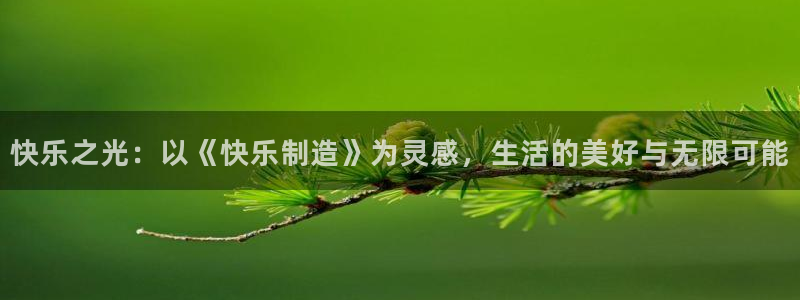 彩神8彩平台官网：快乐之光：以《快乐制造》为灵感，生活的美好与无限可能