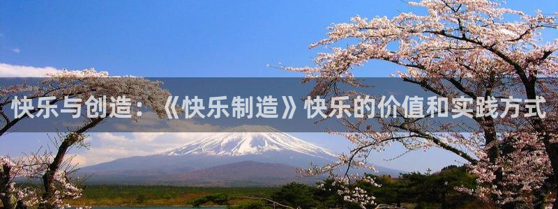 彩神客服电话：快乐与创造：《快乐制造》快乐的价值和实践方式