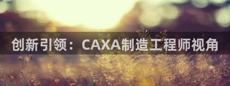 新版彩神v8登录不了：创新引领：CAXA制造工程师视角