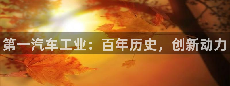 彩神vllⅰ购彩大厅：第一汽车工业：百年历史，创新动力